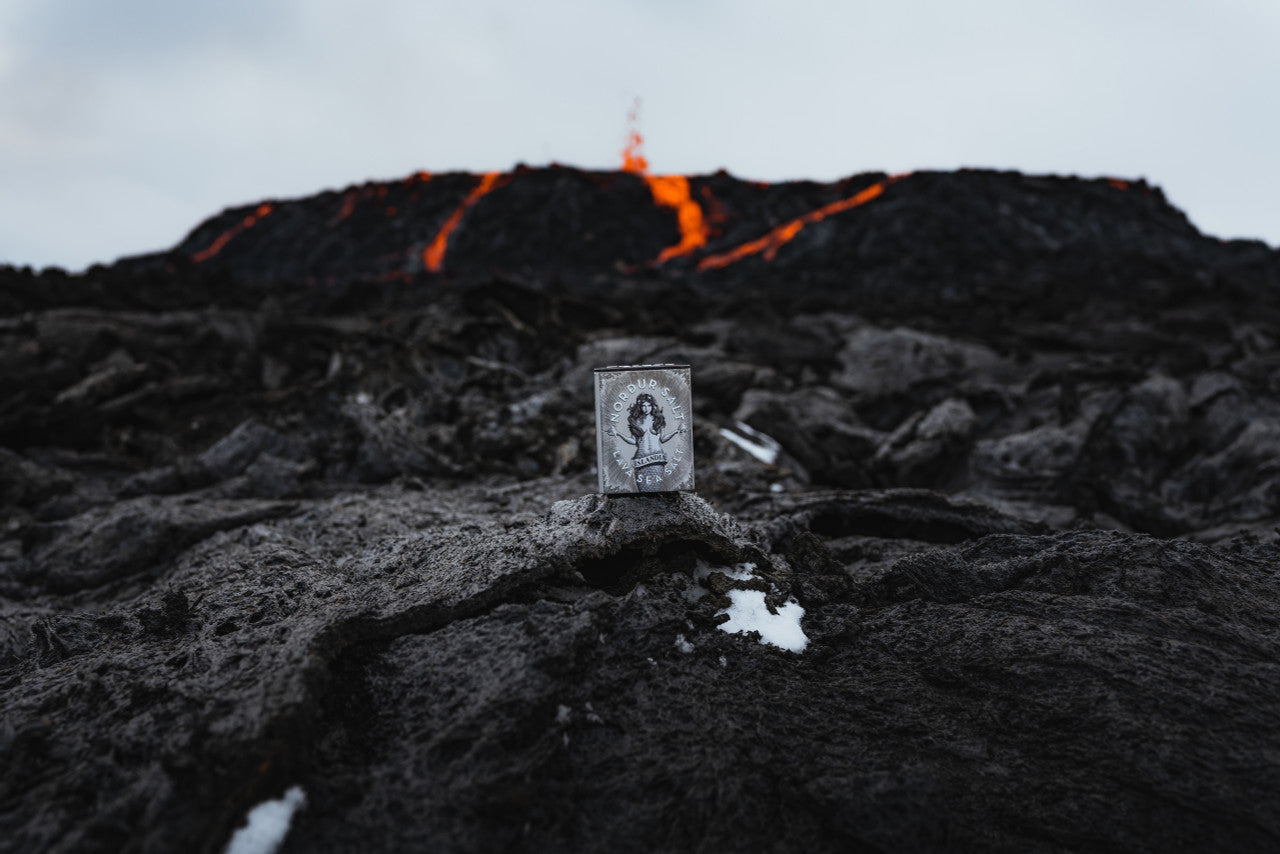 Nordur Arctic Sea Salt Flakes Lava Tin 100g rocky