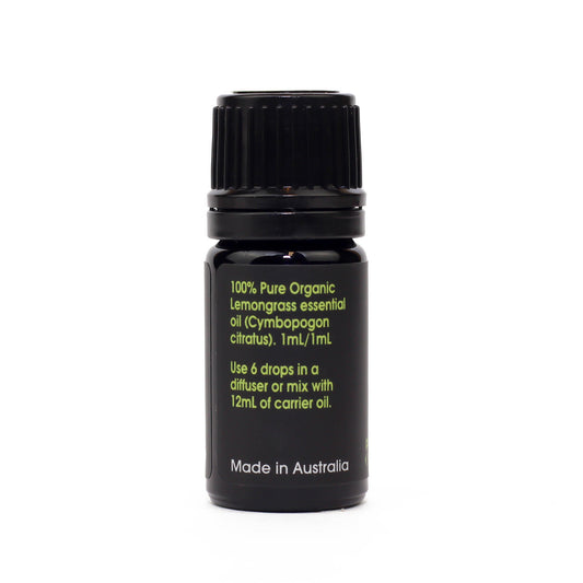 Organic Lemongrass Essential Oil back