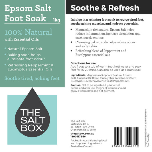 Epsom Foot Soak Bath Salts 1kg