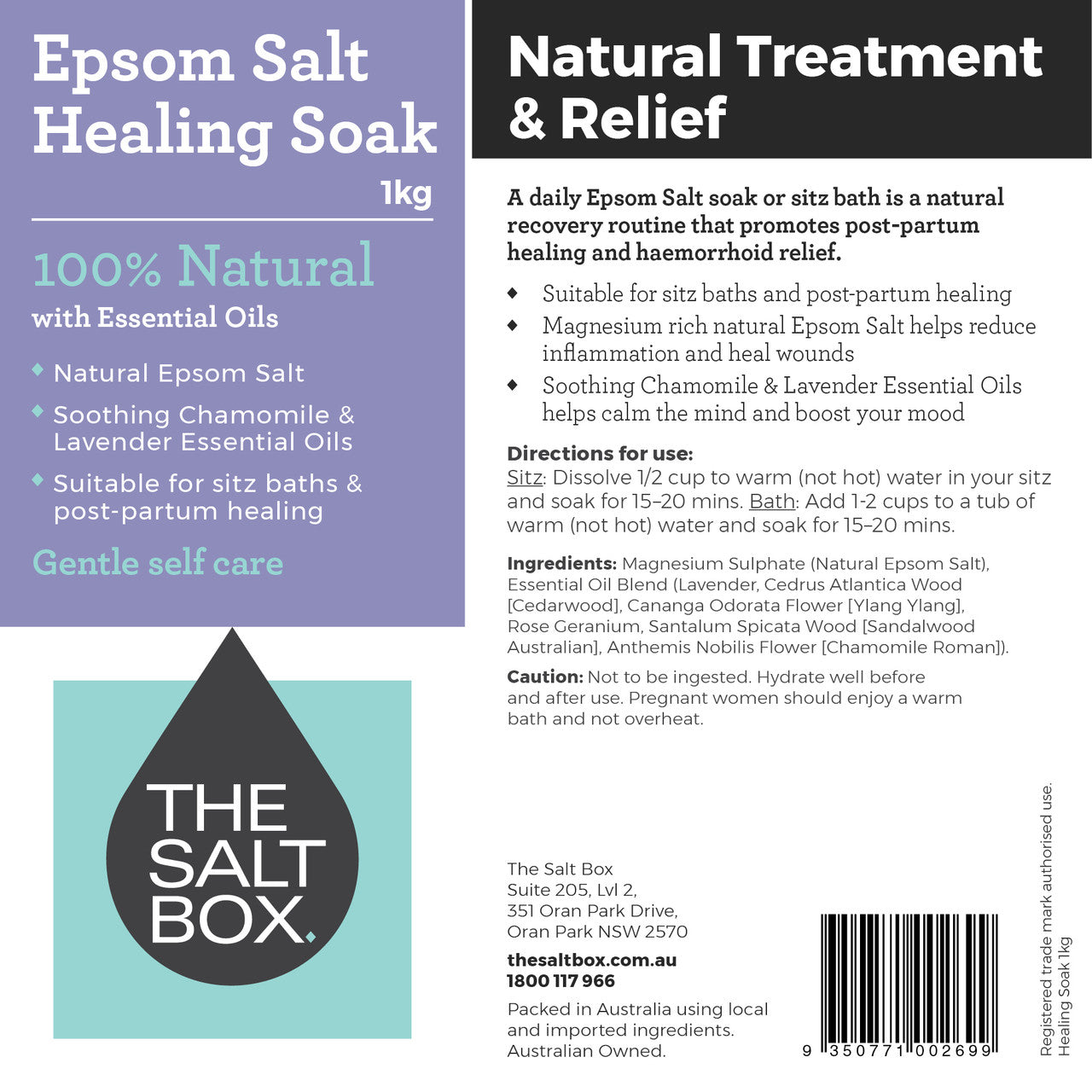 Epsom Healing Soak Bath Salts
