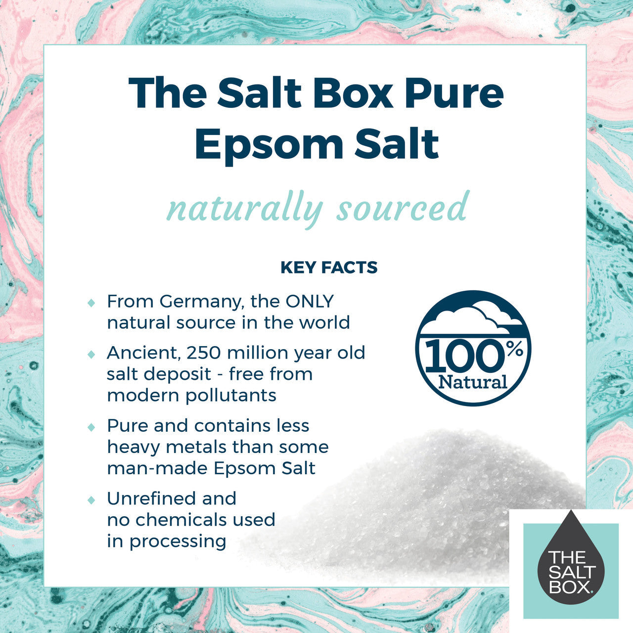 Natural Epsom Salt 20kg - two 10kg zip lock bags
