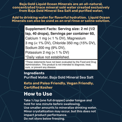 Baja Gold Liquid Ocean Minerals 120ml