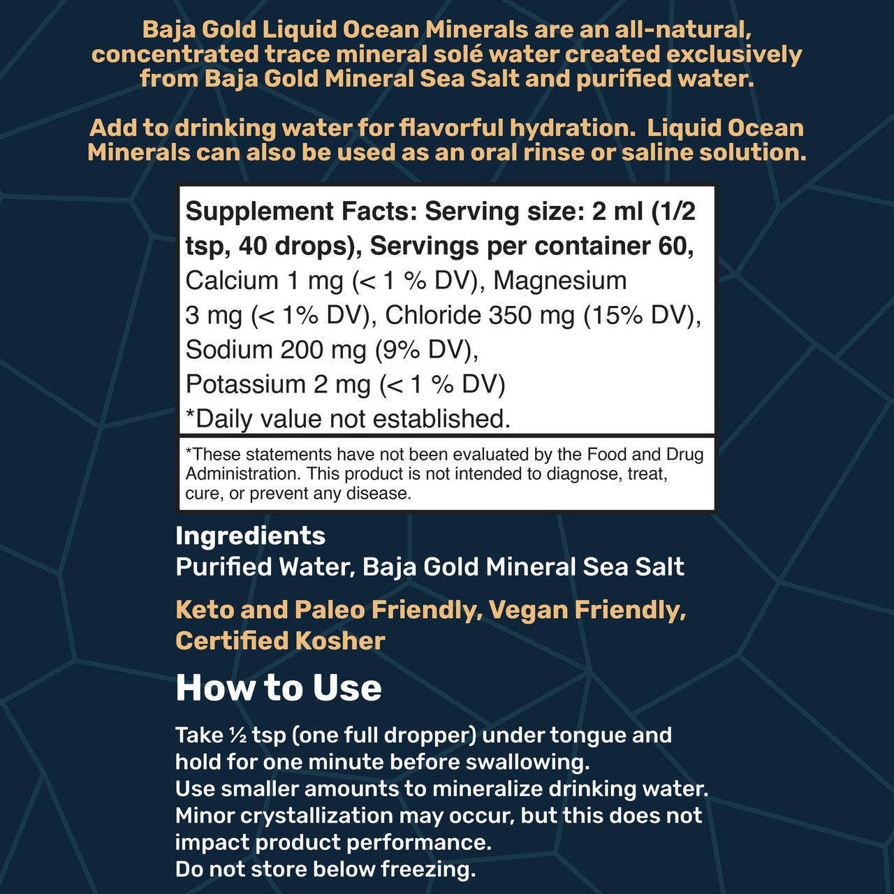 Baja Gold Liquid Ocean Minerals 120ml
