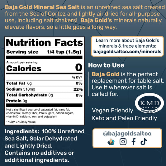 Baja Gold Mineral Sea Salt - Fine Grain 11.34kg