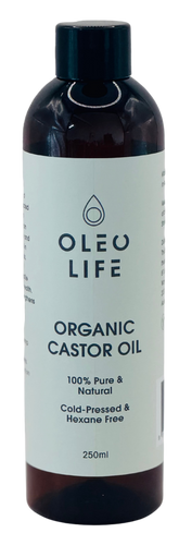 Castor Oil Organic 250ml: Cold Pressed, Hexane Free
