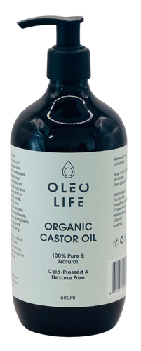 Castor Oil Organic 500ml: Cold Pressed, Hexane Free