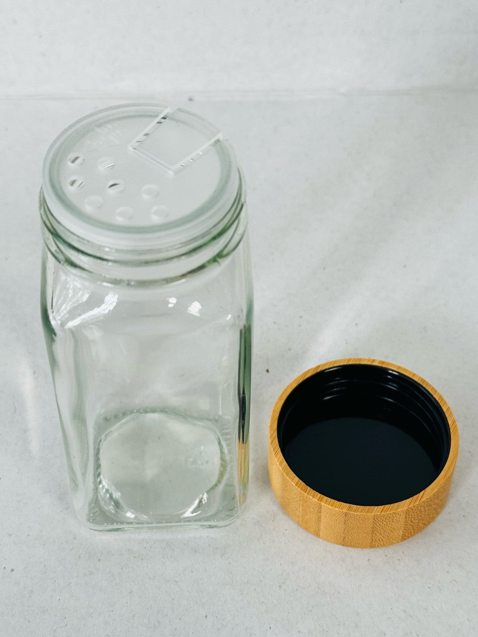 Shaker Jar for Salt, Herbs & Spices top off angle