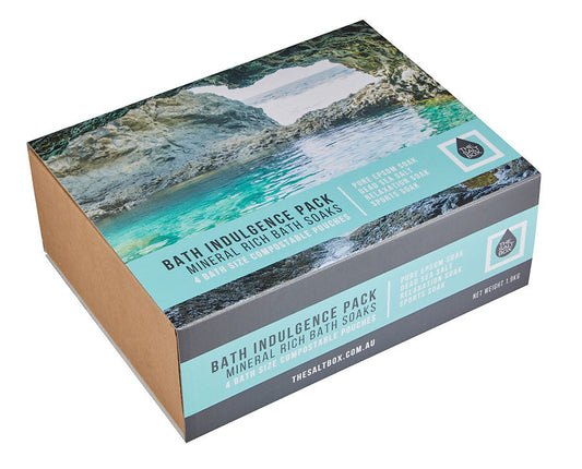 Bath Indulgence Pack - Lovely Gift  presentation of 4 of our popular bath salts