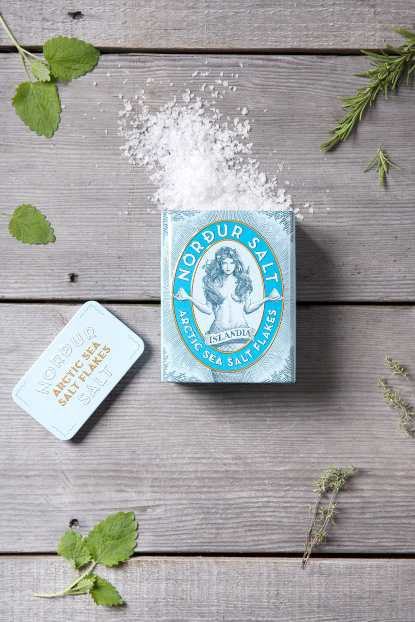 Nordur Arctic Sea Salt Flakes Tin 250g lifestyle