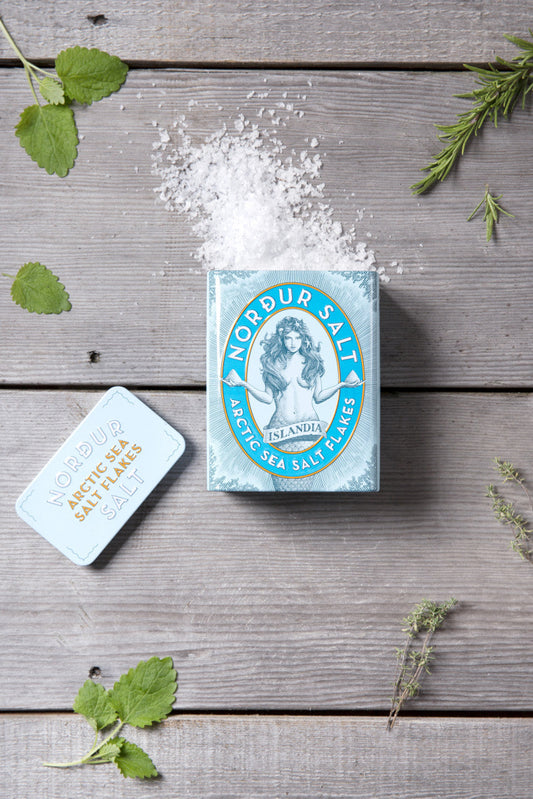 Nordur Arctic Sea Salt Flakes Tin 250g lifestyle