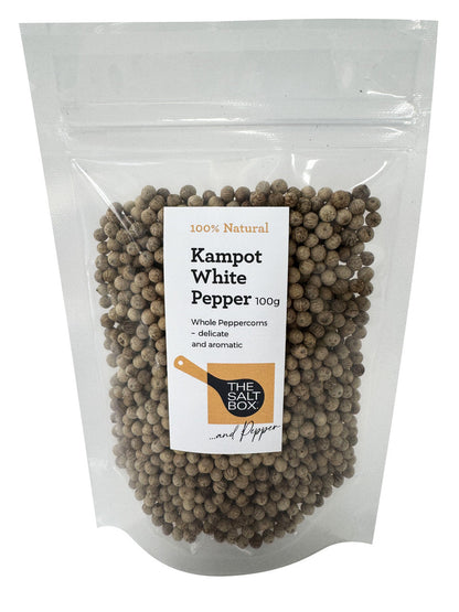 Kampot Peppercorns -White Whole 100g Pouch