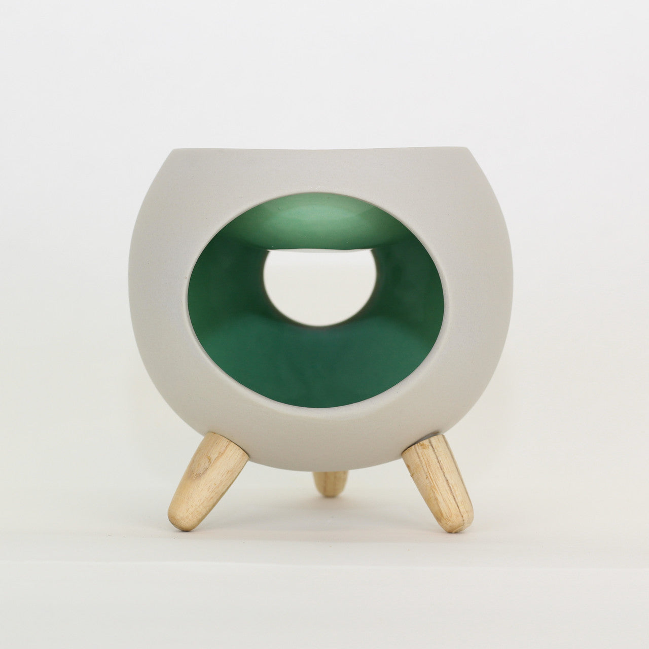 Ceramic Essential Oil Burner - Igloo green
