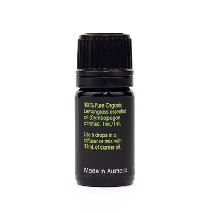 Organic Lemongrass Essential Oil back