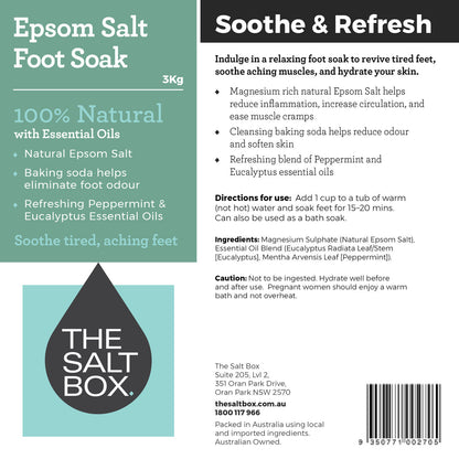 Epsom Foot Soak Bath Salts 3kg