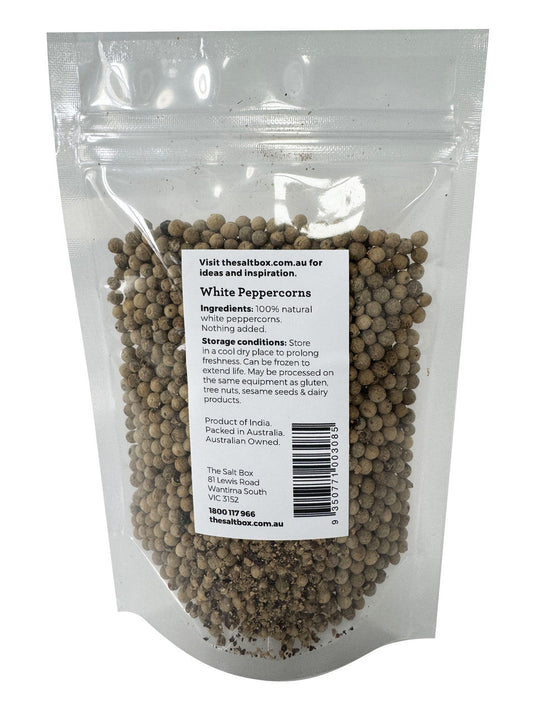 White Peppercorns - Whole 100g Pouch back