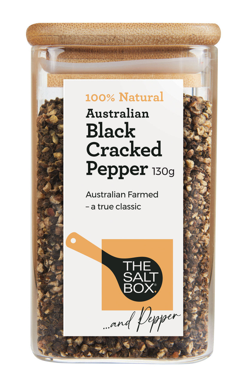 Australian Peppercorns - Black Cracked 130g Jar