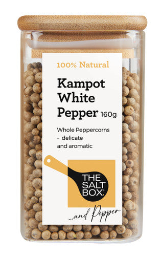 Kampot Peppercorns - White Whole 160g Jar